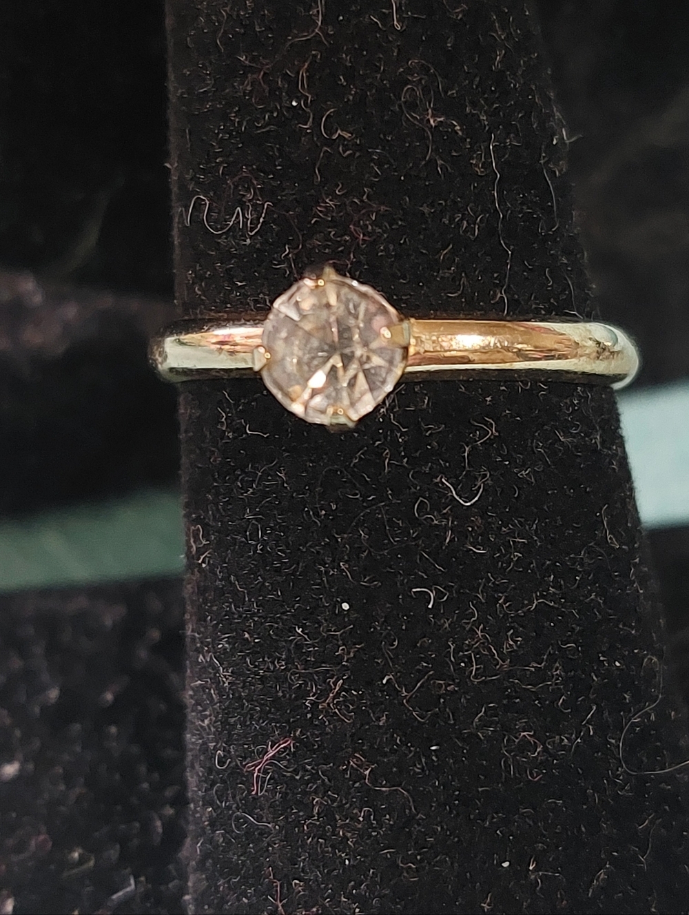 Four Rhinestone Goldtone Stackable Rings - Picture 15 of 15